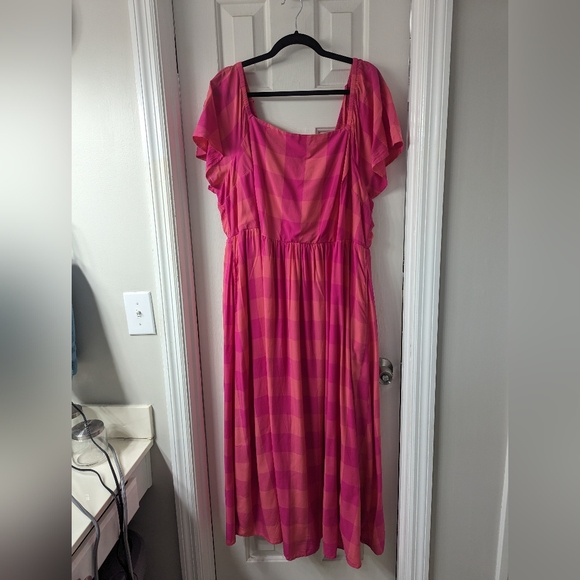 Lane Bryant Dresses & Skirts - Lane Bryant Perfect Sleeve Square Neck Tie Back Maxi Dress 20W